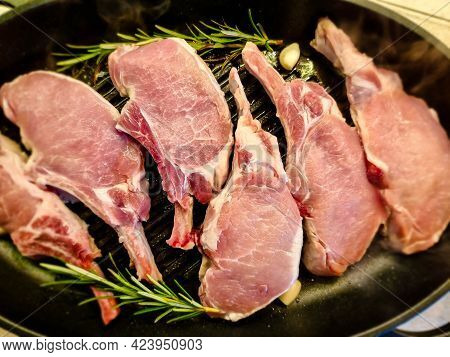 Marinated French Racks Iberico Carree For Barbecue