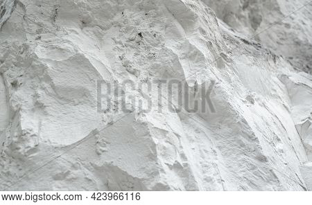 Chalk Mining. Limestone Quarry. Chalk Hills. Chalk Surface. White Stone Texture Background Wallpaper