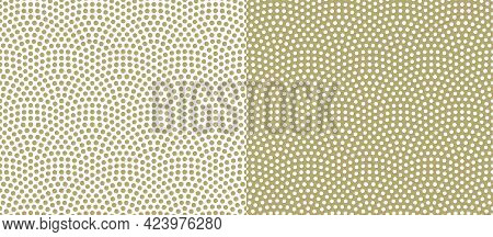 Fish Scales Seamless Pattern. Vector Monochrome Illustration