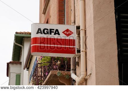 Bordeaux , Aquitaine France - 06 06 2021 : Agfa Text Brand And Logo Sign Outside Photography Store A
