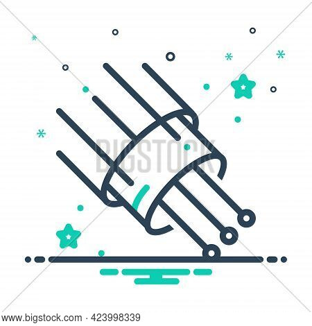 Mix Icon For Fiberoptic Cable Broadband Connector Provider