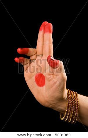 Hamsapaksha Hasta indickým tancem Bharata Natyam