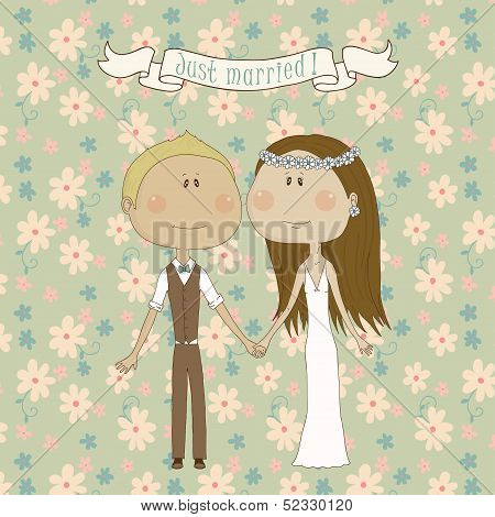 Pretty wedding couple