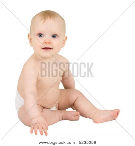 Baby sitter su sfondo bianco