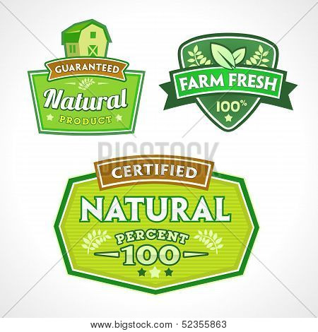 Set Of Organic-bio-natural  Labels