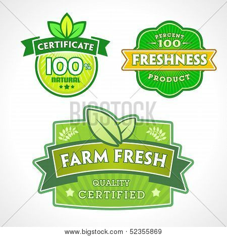 Set Of Organic-bio-natural  Labels