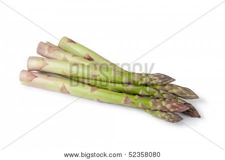 fresh asparagus on a white background