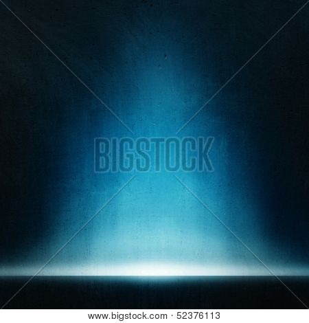abstract blue background with misterial light.
