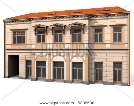 3D byggnadshuset eklektisk renässans