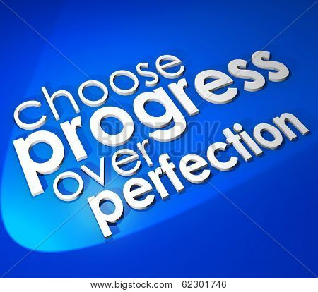 Choose Progress Over Protection Saying Quote 3d Background