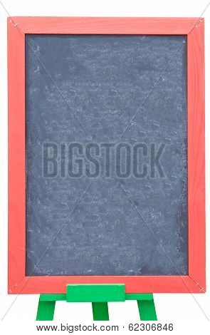 Wooden menu board on isolated background  with path