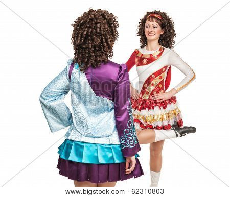 Irish Dancers In Hard Shoes Dancing