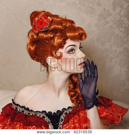 Young Girl Red Dress