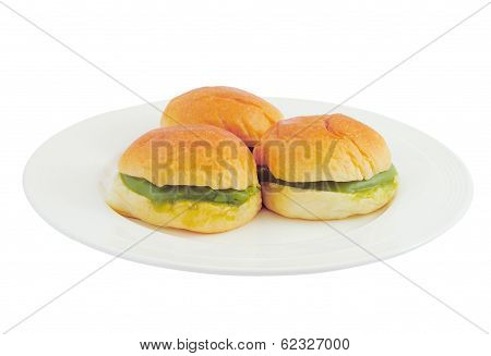 Pandan Custard Cream  Bread.
