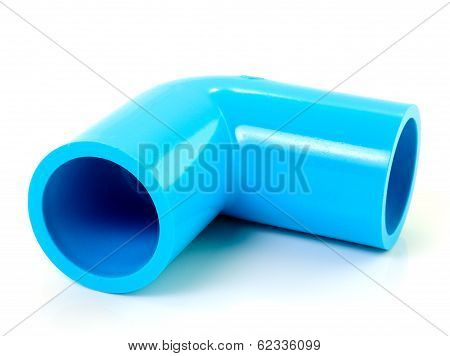 Water Drain Pipes. Isolated On White