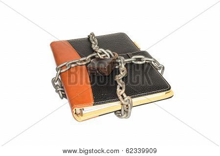 A Padlock Protects The Secrets In A Book