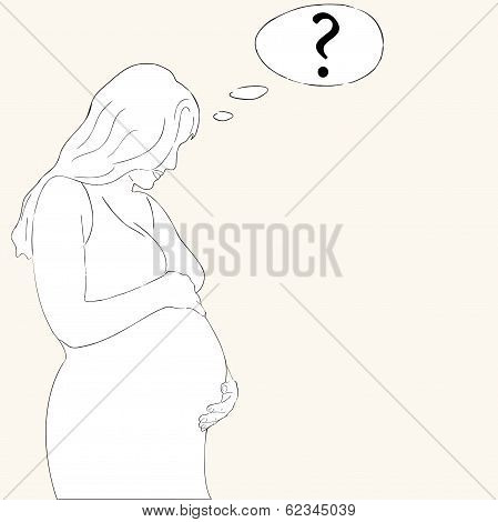 Pregnant woman questionning