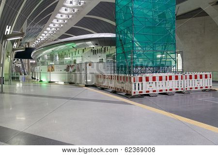 First Sublevel With Unfinished Business Locations At Station Heumarkt In Cologne