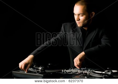 Deejay bei der Arbeit