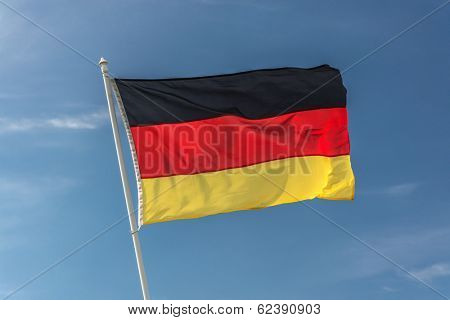 germany flag on fky background
