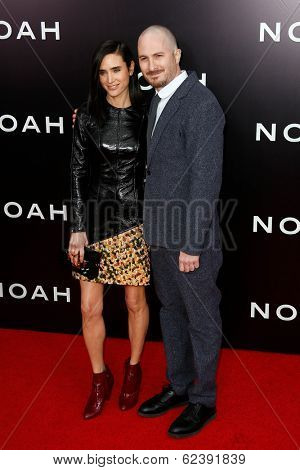 NEW YORK-MAR 26: Actress Jennifer Connelly and director Darren Aronofsky (R) attend the premiere of 