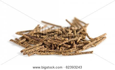 Herbal moxa acupuncture. Isolated on white background
