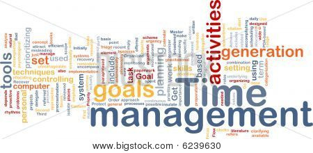 Zeit-Management Wort-Wolke