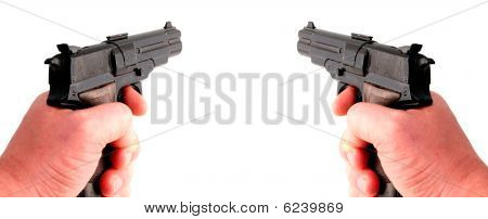 Guns isoliert auf weiss