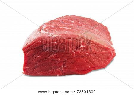 Fresh Beef Slab Isolated On White