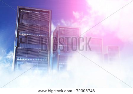 Cloud Servers Computing Creative Concept