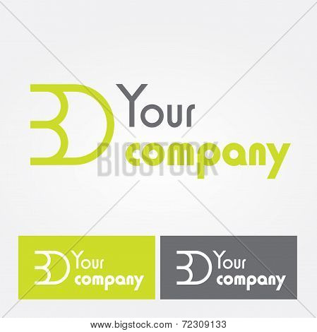 3D green logotype