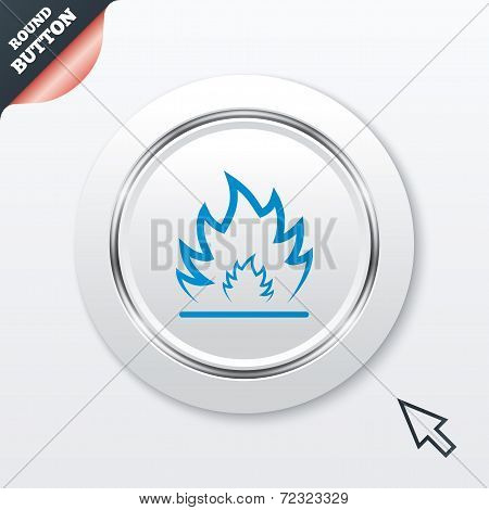 Fire flame sign icon. Heat symbol.