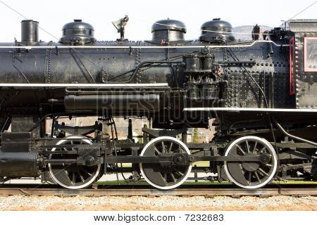Detail der Dampflokomotive