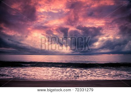 Madagascar coastline at sunset