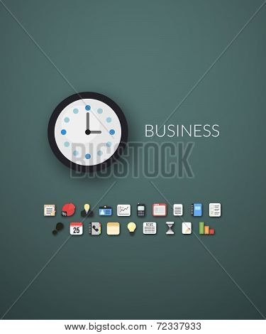Flat design modern of brand identity style
