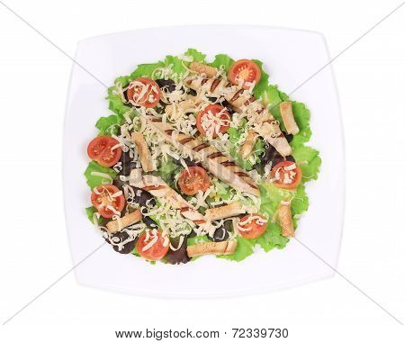 Beautiful caesar salad.
