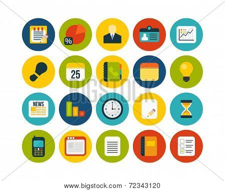 Flat icons set