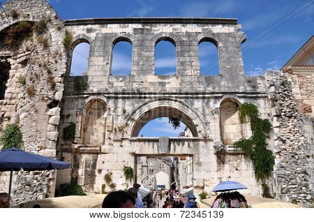 Tourists Visiting City Of Split, Croatia
