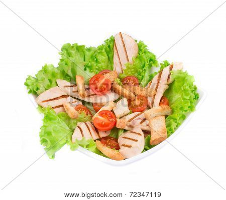 Caesar Salad with croutons.