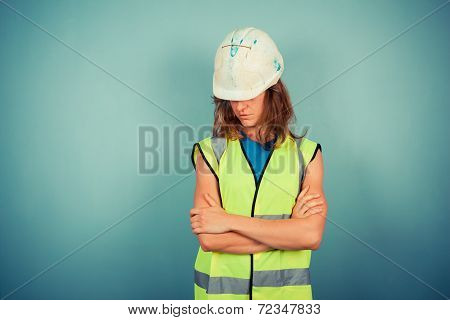 Young Female Engineer In High Vis And Hardhat