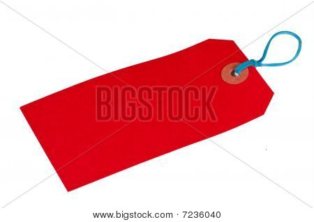 Etiqueta del equipaje rojo