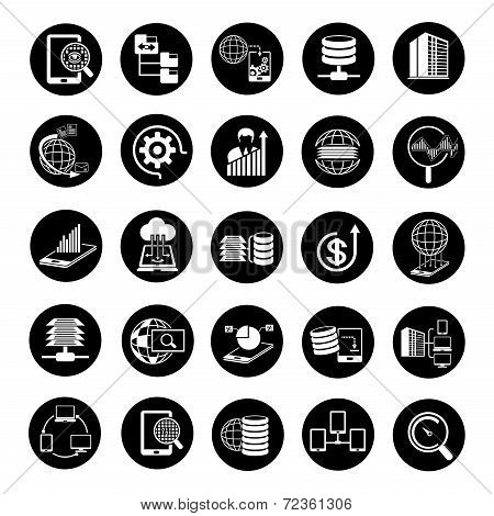 web analytics icons, big data icons