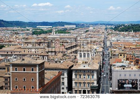 Rome Aerial View From Vittorio Emanuele Monument