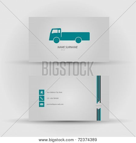 Set of modern vector business card