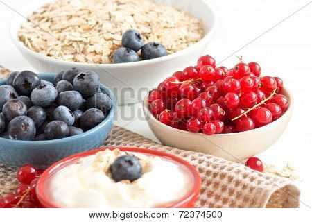 Healthy Breackfast  - Fresh Berries And Naturall Yogurt Or Sour Cream