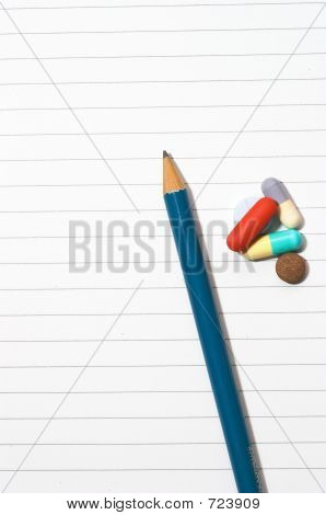 Editor, einen Bleistift, Pillen