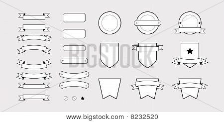 Vector insignia Web elementos