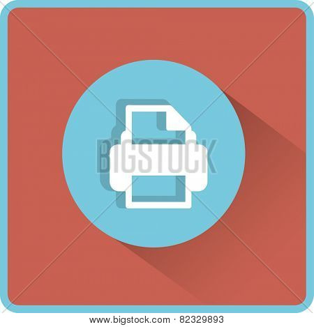 Flat Vector Printer Icon