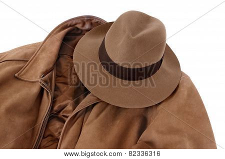 Fedora And Calfskin Jacket