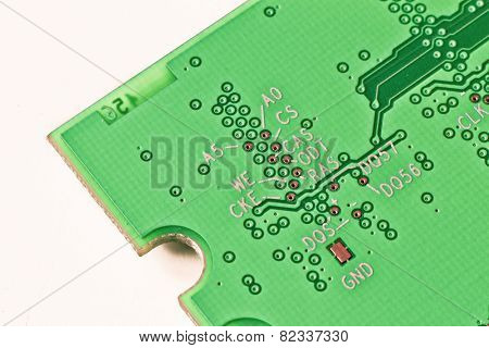 close up of DDR2 memory module